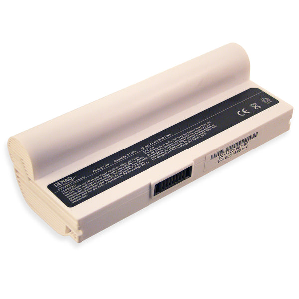 DENAQ 6-Cell 6600mAh Li-Ion Laptop Battery for ASUS Eee PC 1000, 1000H, 1000HA, 1000HD, 1000HE, 901, 904HD (white)