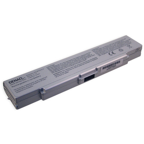 DENAQ 6-Cell 5200mAh Li-Ion Laptop Battery for SONY VGN-C, VGN-N, VGN-SZ. Not compatible with VGN-AR830E